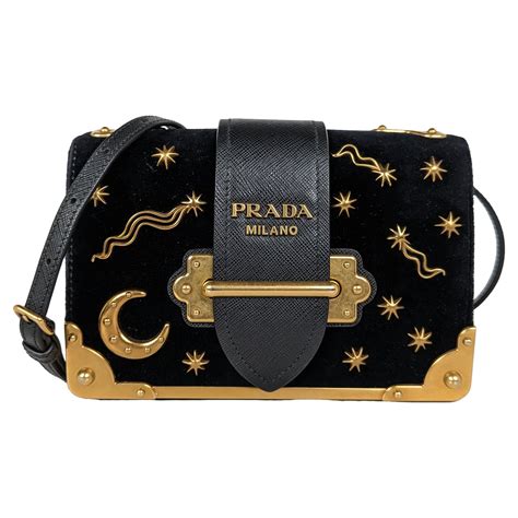 prada cahier small stars moon trunk crossbody bag|Prada Small Velvet Astrology Cahier Bag .